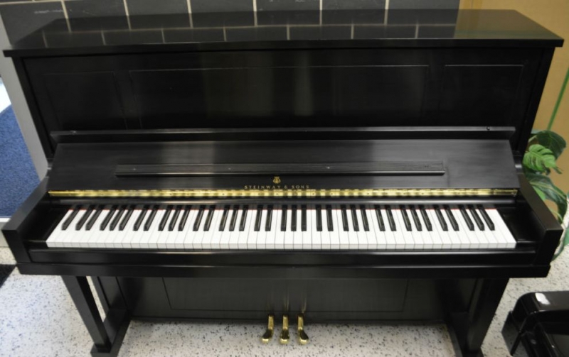 Steinway Model 1908 Upright Piano - Ebony Satin