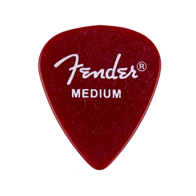 FENDER CALIFORNIA CLEAR MEDIUM PICKS - 12 COUNT - CANDY APPLE RED