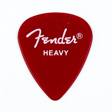 FENDER CALIFORNIA CLEAR HEAVY PICKS - 12 COUNT - CANDY APPLE RED