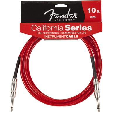 FENDER CALIFORNIA INSTRUMENT CABLES - CANDY APPLE RED - 10 ft