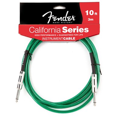 FENDER CALIFORNIA INSTRUMENT CABLES - SURF GREEN - 10 ft