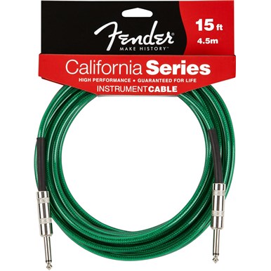 FENDER CALIFORNIA INSTRUMENT CABLES - SURF GREEN - 15 ft