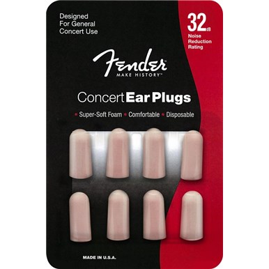FENDER CONCERT SERIES FOAM EAR PLUGS (4 PAIR)