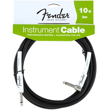 FENDER 10 ft PERFORMANCE SERIES INSTRUMENT CABLES (STRAIGHT-RIGHT ANGLE)