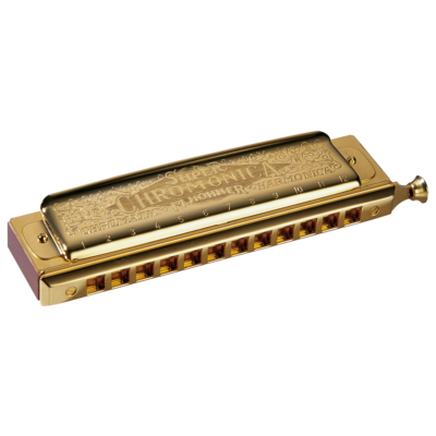 Hohner Chromatic Harmonica Super Chromonica Gold w/ retail box package
