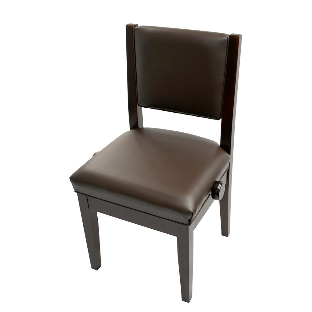 Frederick Studio Padded Adjustable Piano Chair - Mahogany Satin