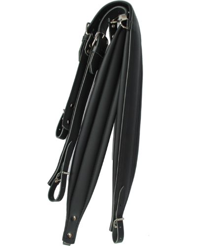 Excalibur Double Crown Black Leather with Back Straps
