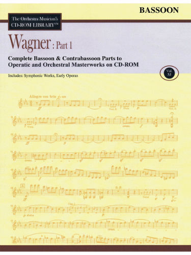 Wagner: Part 1 – Volume 11 - CD Sheet Music Series - CD-ROM