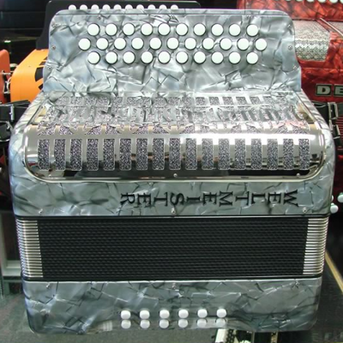 Weltmeister 3 Row Button Accordion Model 509 - Grey Marble