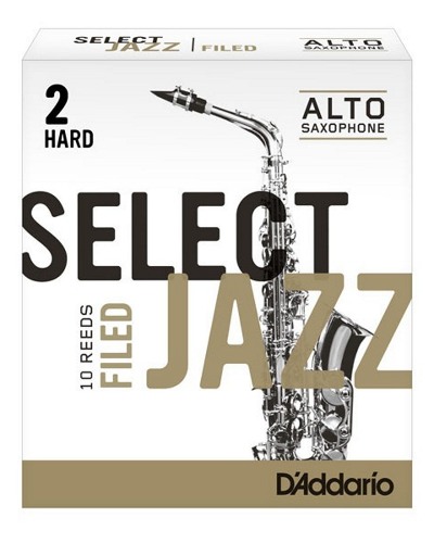 D Addario Select Jazz Alto Saxophone Filed Reeds (Assorted Strengths)