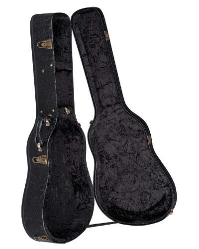 Luna Guitar HCase Tooled Leather Look Black