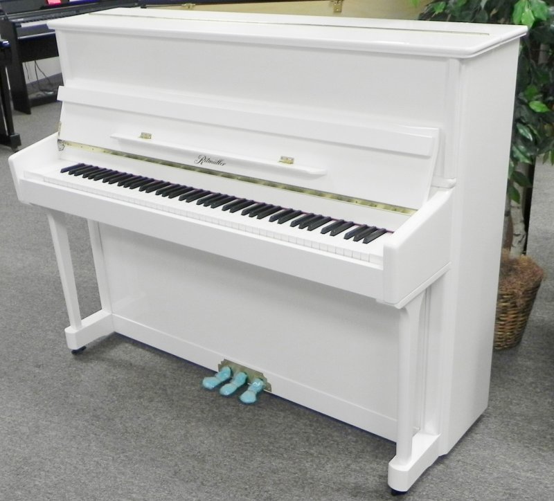 Ritmuller Upright Piano - White Polish