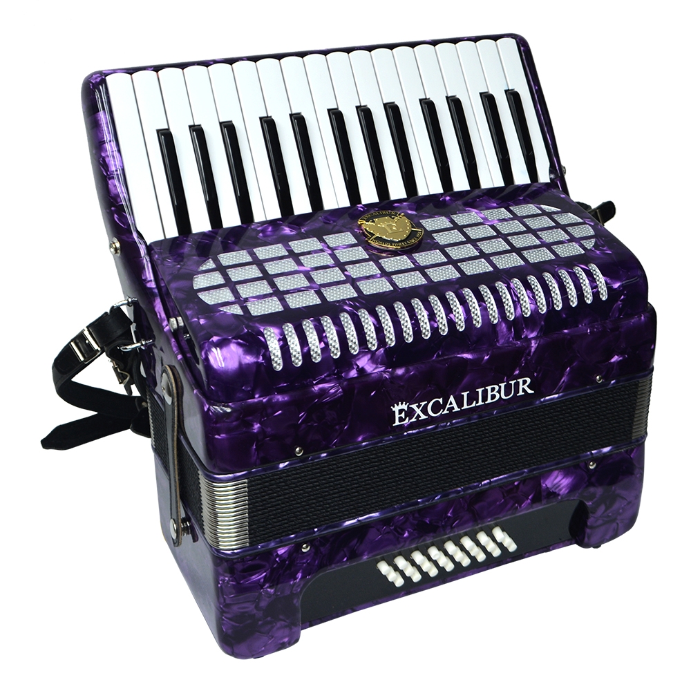 Excalibur Geneva 24 Bass Piano Accordion - Purple