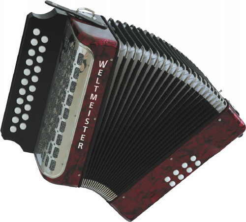 Weltmeister Wiener 406 Diatonic ( Button ) Accordion Red
