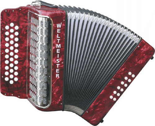 Weltmeister Wiener 521 Diatonic ( Button ) Accordion Red