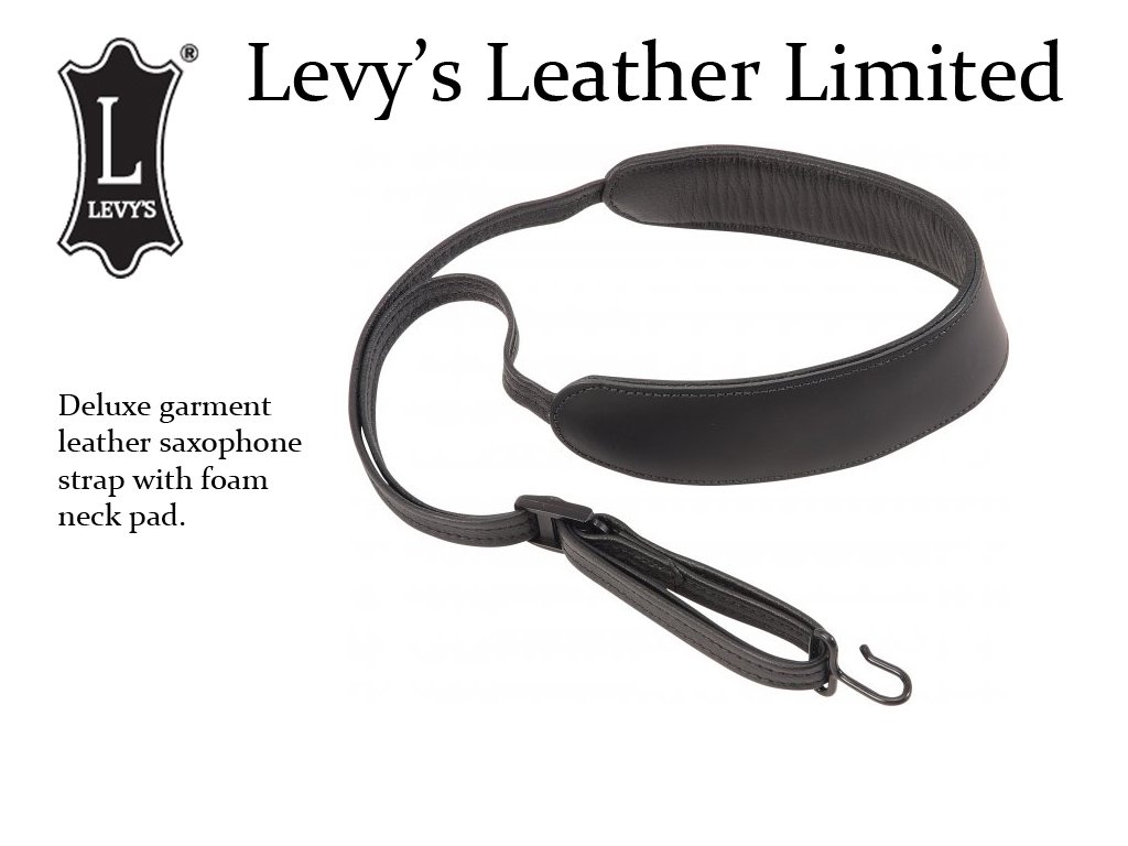 Levys Deluxe Saxophone Leather Strap