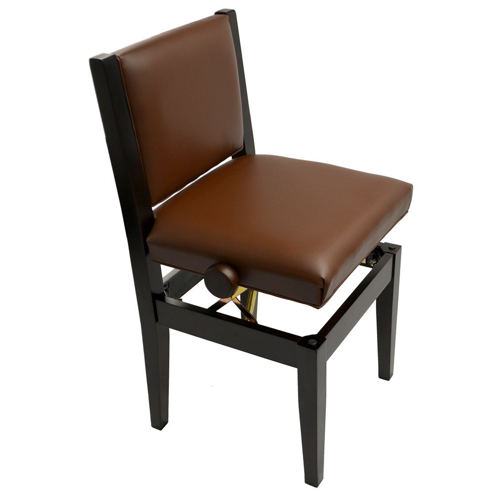 Frederick Studio Padded Adjustable Piano Chair Walnut Satin