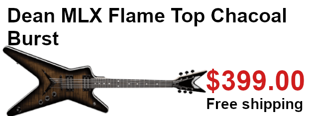 Dean mlx flame top charcoal burst on sale