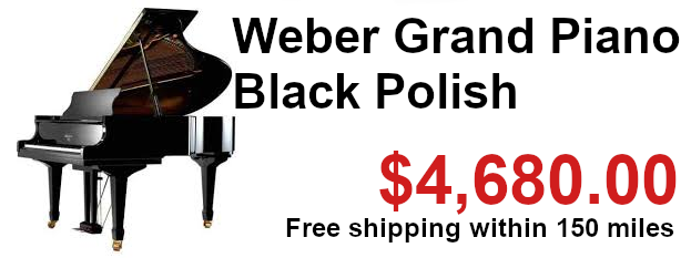 Weber Grand Piano Black Polish on sale