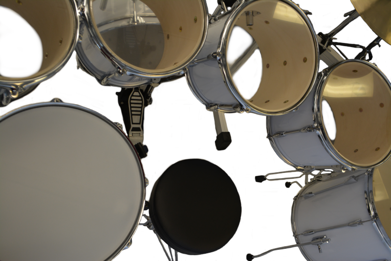 Trixon 7pc Bandmaster Drum Set White