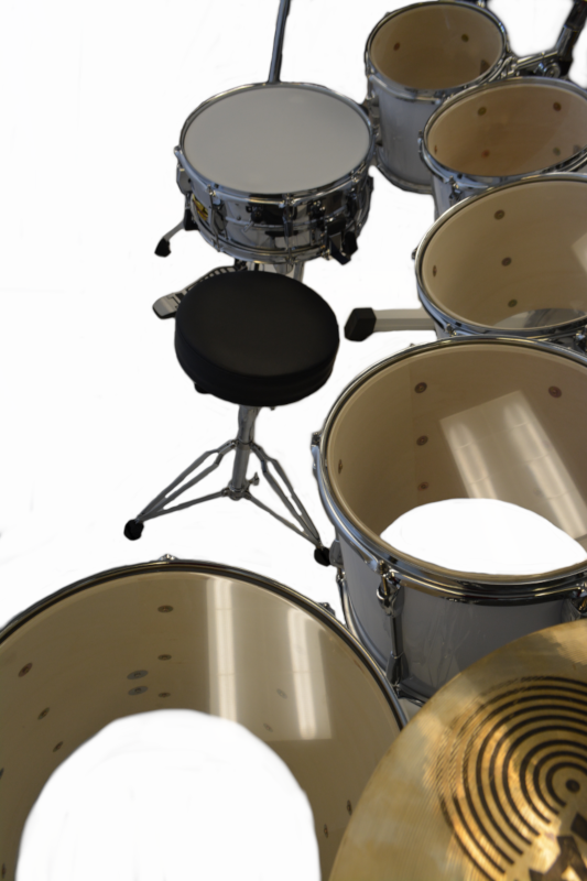 Trixon 7pc Bandmaster Drum Set White