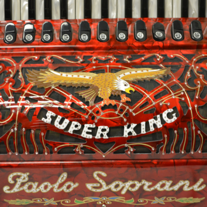 Paolo Soprani Super King Accordion Red-Decoration