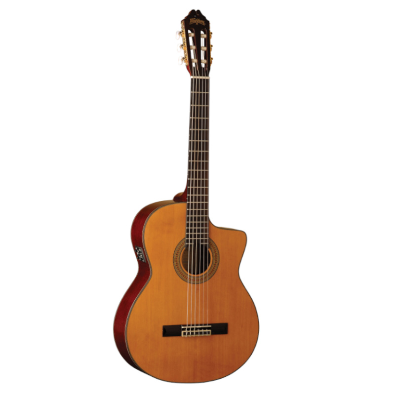 Washburn C64SCE-A Cutaway Classical Acoustic Guitar - Natural