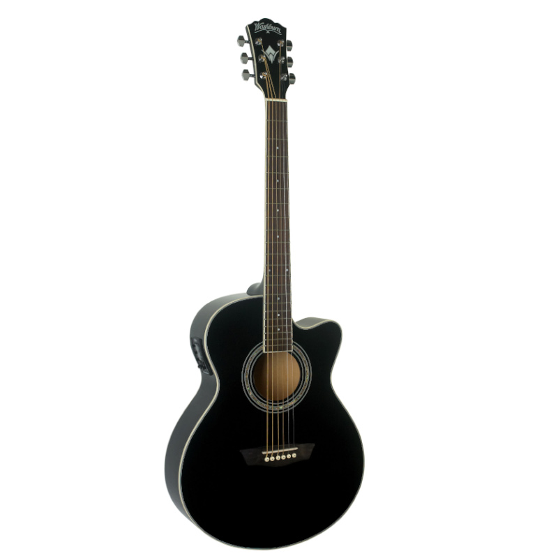 Washburn EA12B-A Festive Series Mini Jumbo Cutaway Acoustic Electric Guitar