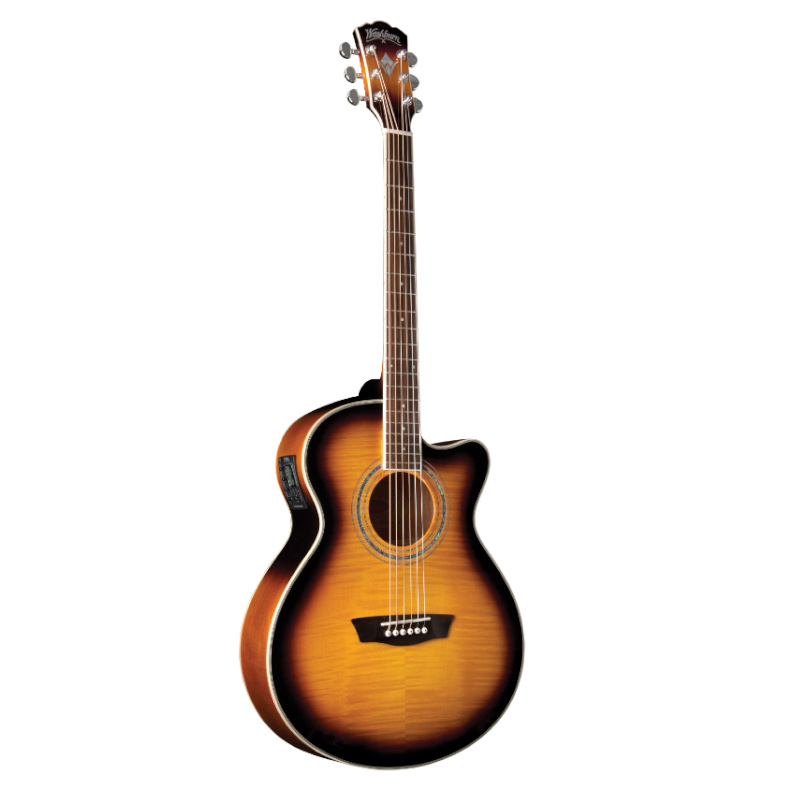 Washburn EA15ATB-A Festive Series Mini Jumbo Cutaway Acoustic Electric Guitar