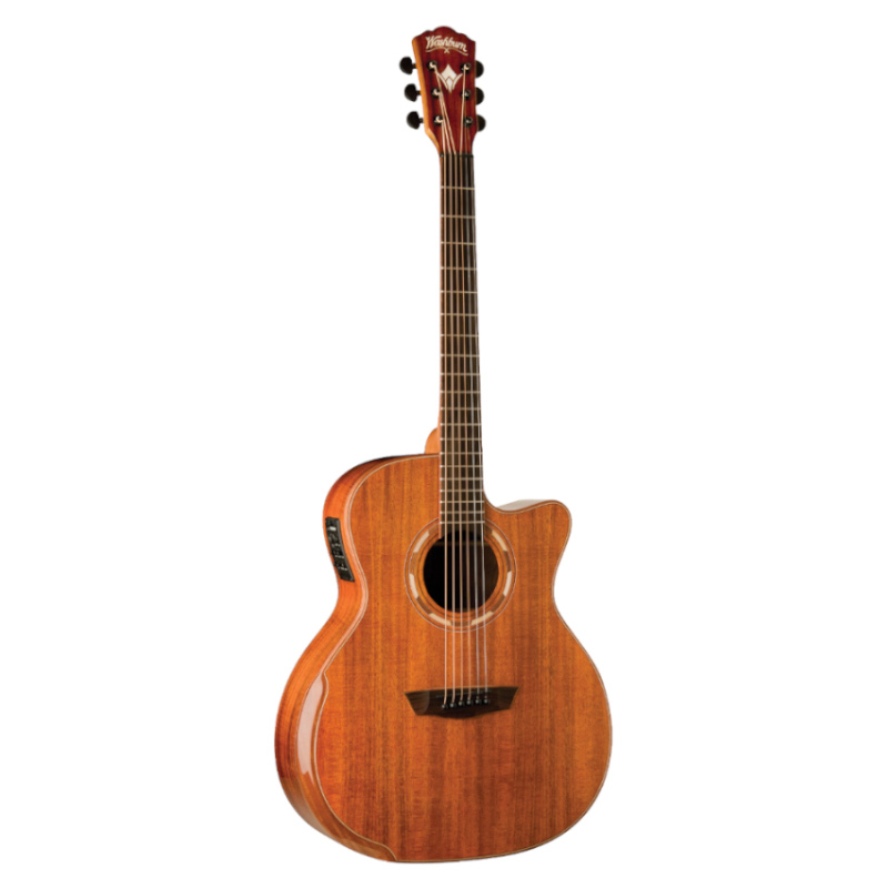 Washburn WCG55CE-O Comfort Deluxe 55 Series Koa Cutaway Acoustic-Electic Grand Auditorium Guitar