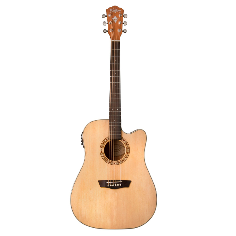 Washburn WD7SCE-O Harvest Series Dreadnought Acoustic-Electric Guitar - Natural