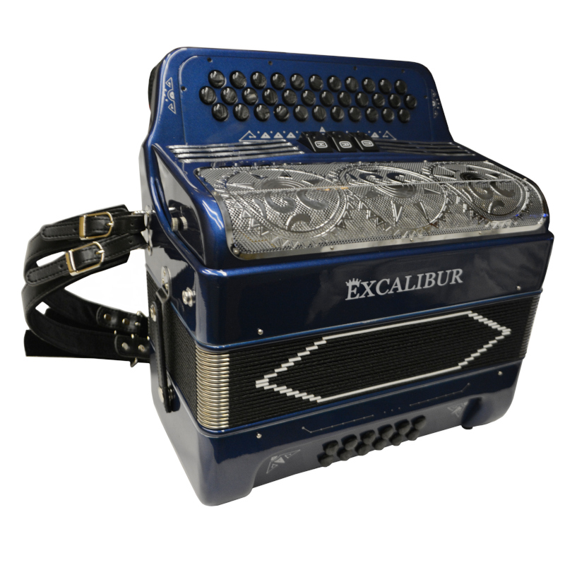 Excalibur 34 Key PSI LTD Edition Button Accordion Eldorado Blue