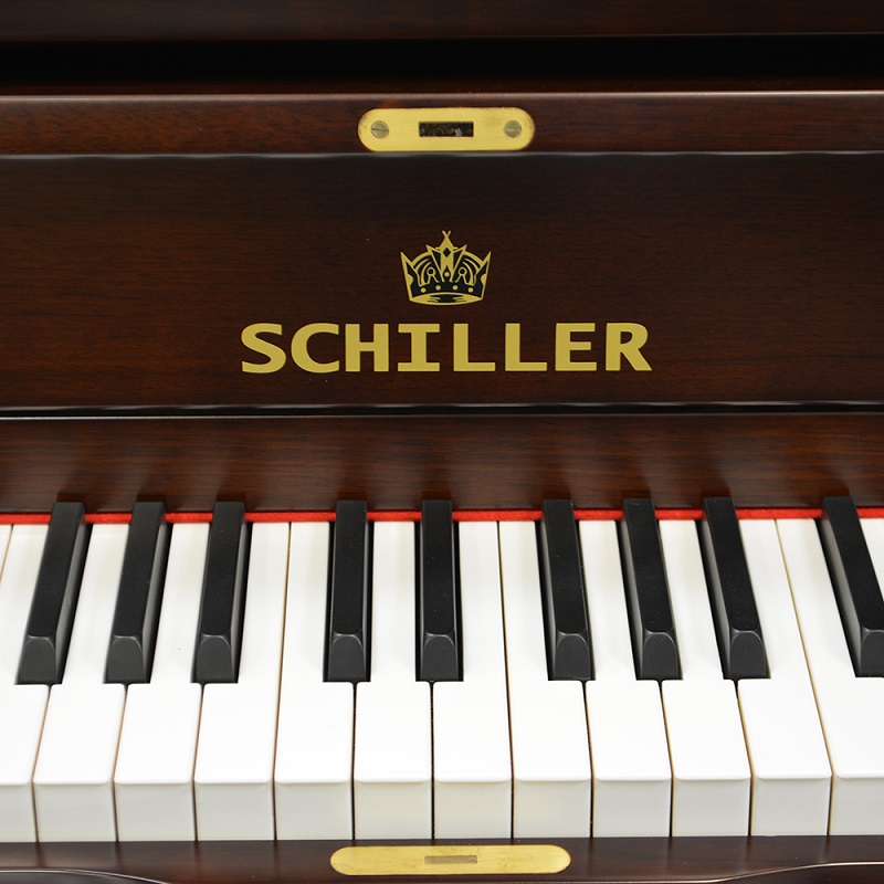 Schiller Performance Frankfurt Upright 46S Upright Piano - Mahogany Satin