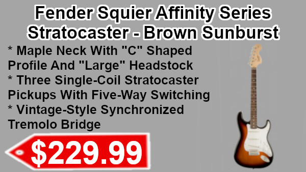 Fender Squier Affinity Series Stratocaster - brown Sunburst on sale
