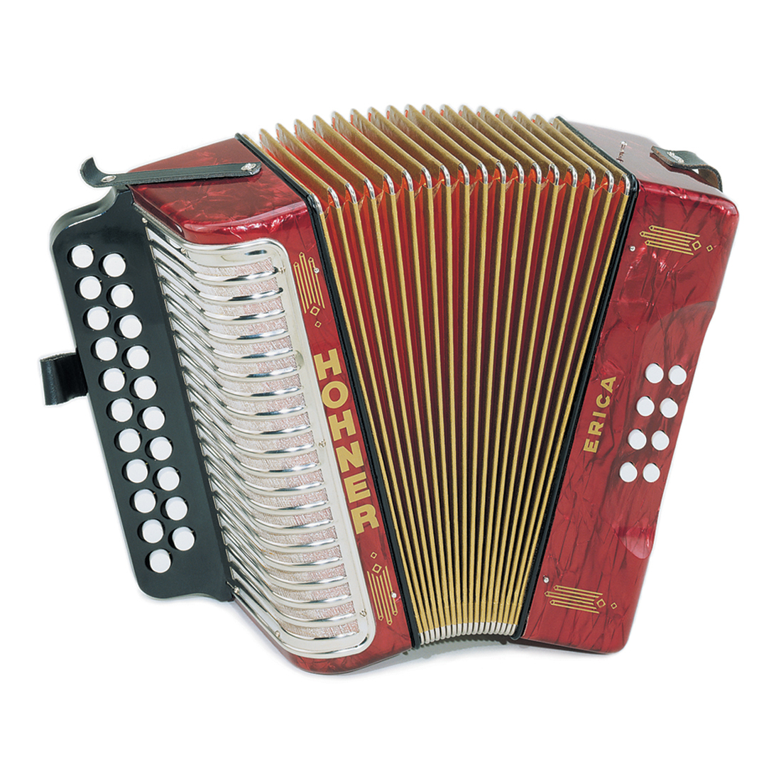 Hohner Erica 2 Row, HT, A/D, Red