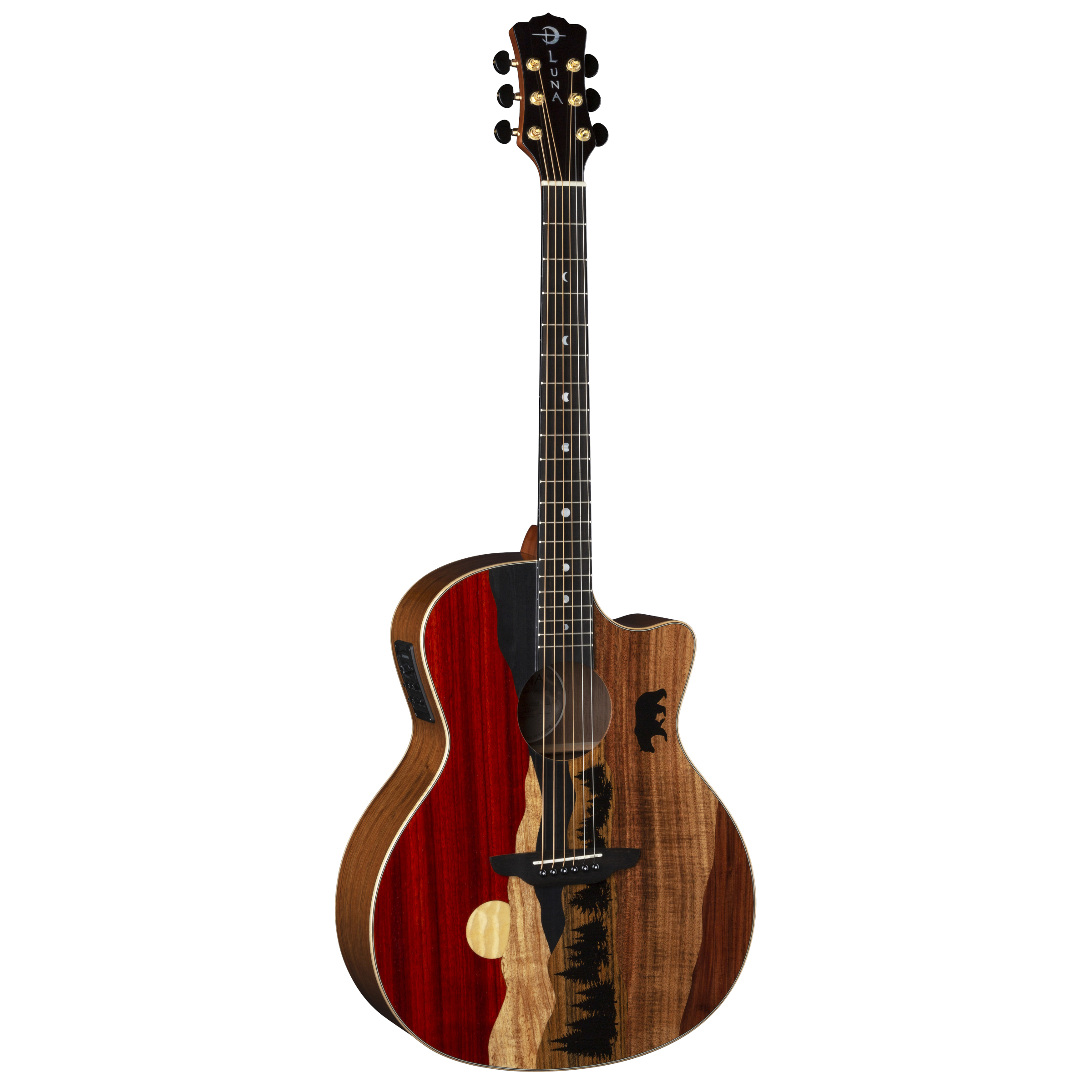 Luna Vista Bear Tropical Wood A/E w/Case Guitar