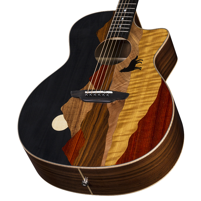 Luna Vista Wolf Tropical Wood A/E w/Case Guitar