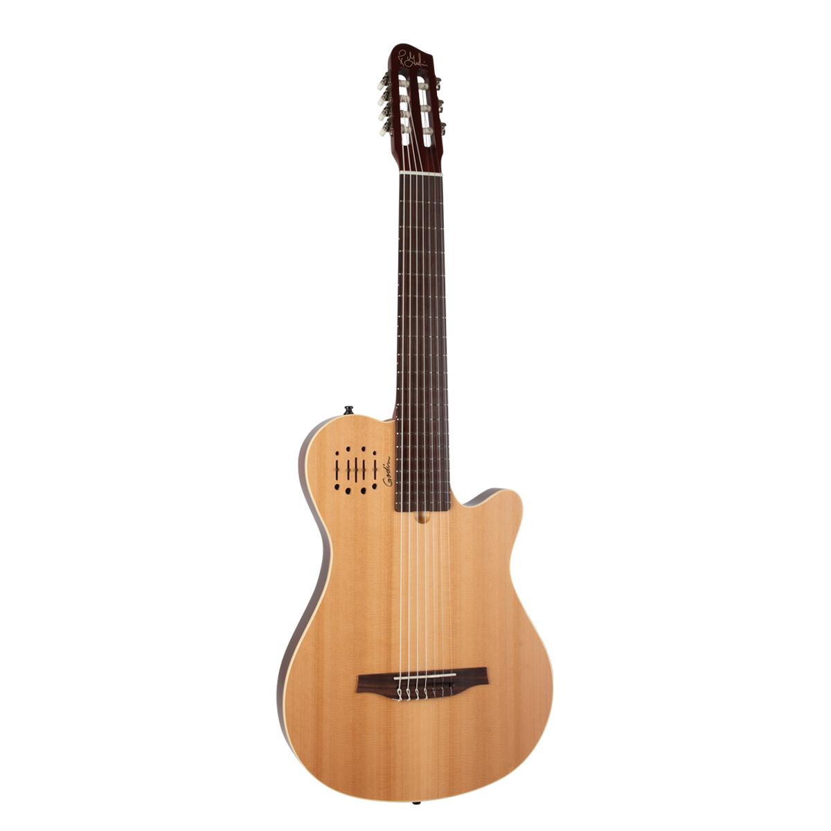 Godin 41374 Multiac Grand Concert Nylon 7 String Acoustic Electric Guitar with Custom RMC EQ