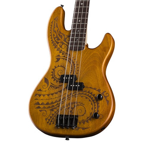 Luna Tattoo Electric Bass Mahogany - TAT 34
