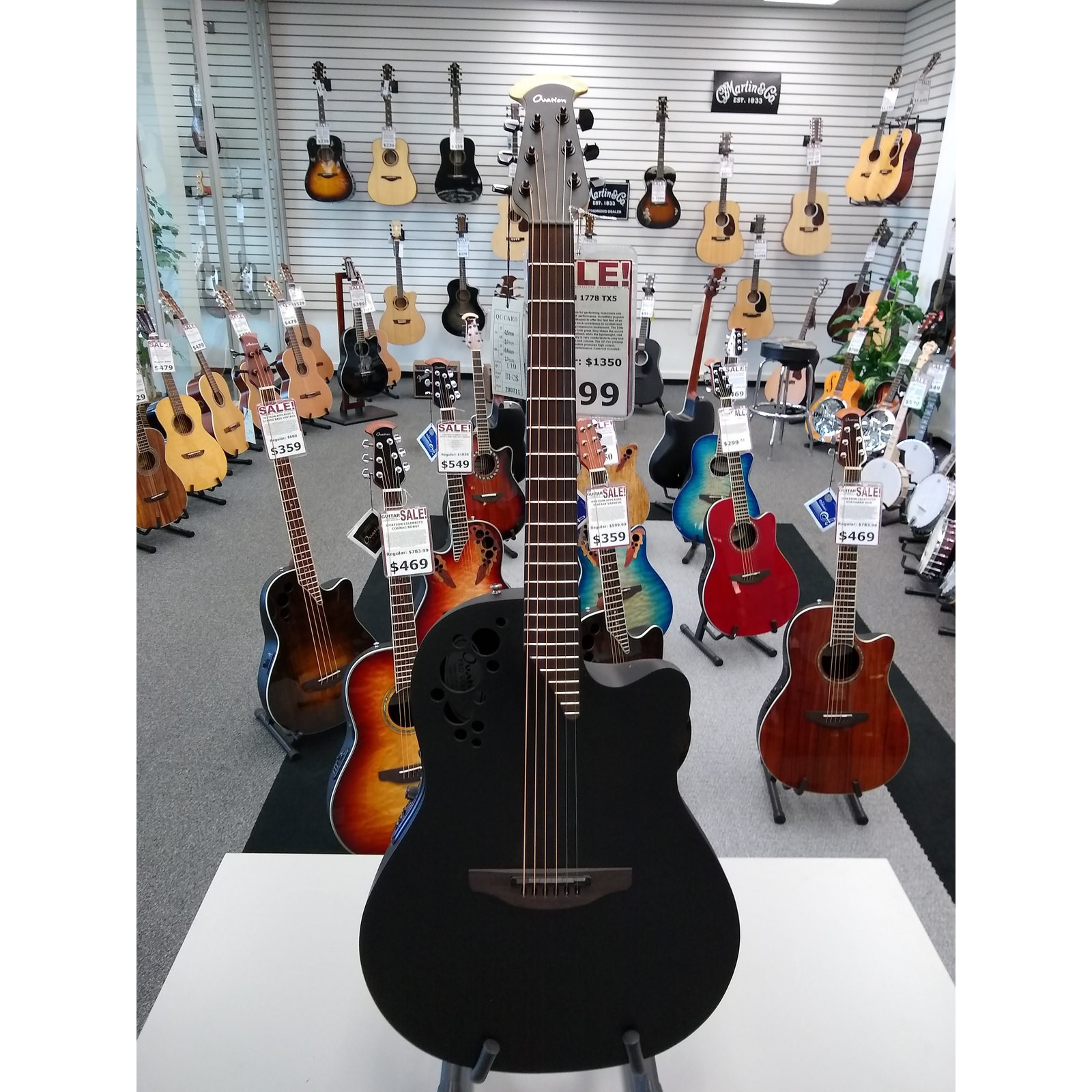 Ovation 1778 TX-5 Guitar - Black Textured
