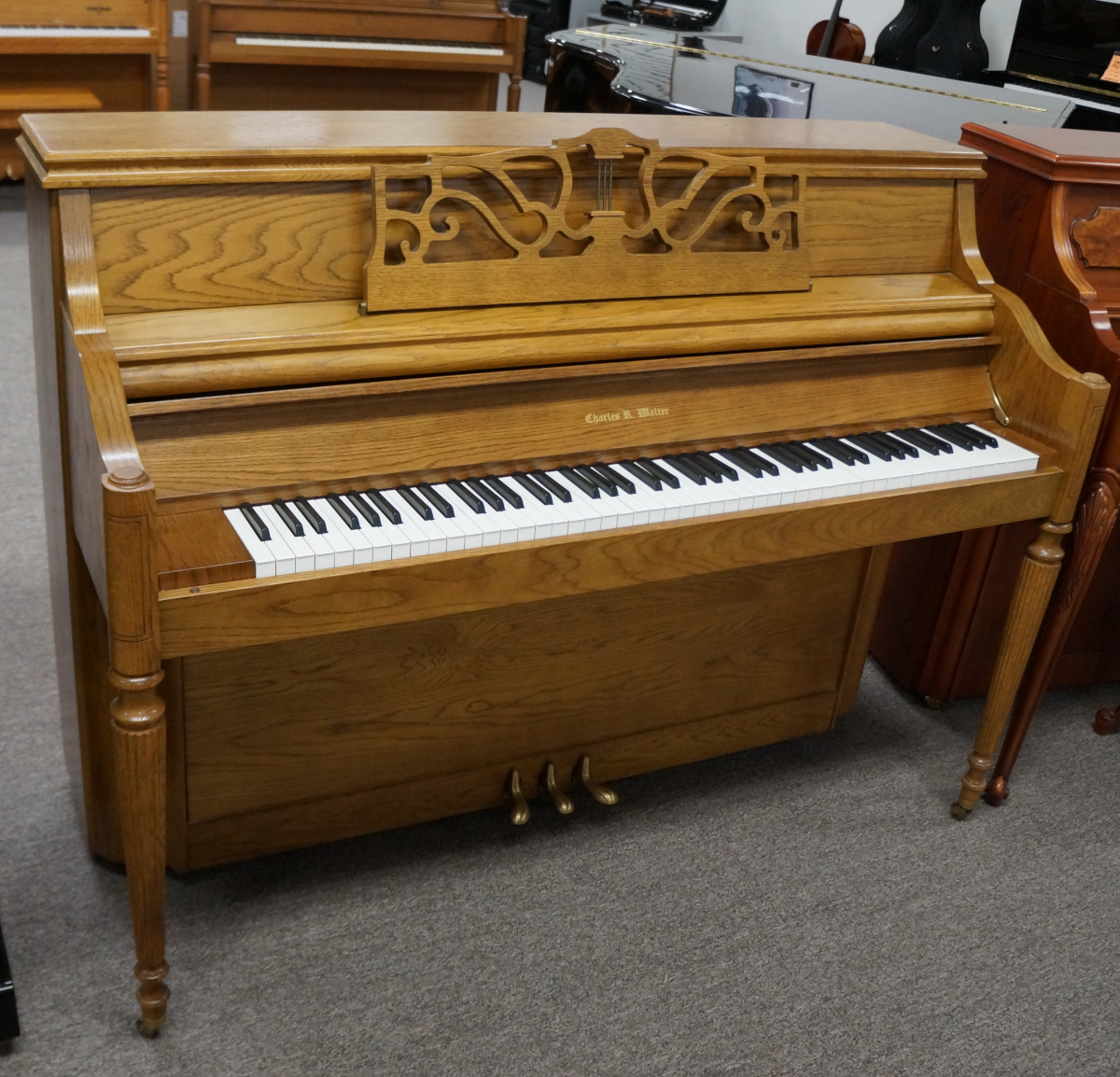 Charles Walter Professional Upright Console Piano