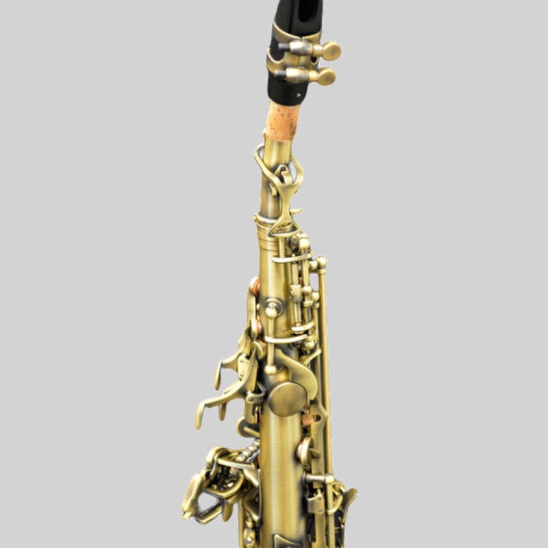 Schiller Elite V Luxus Soprano Saxophone Antique Brass Plated Luxus Finish