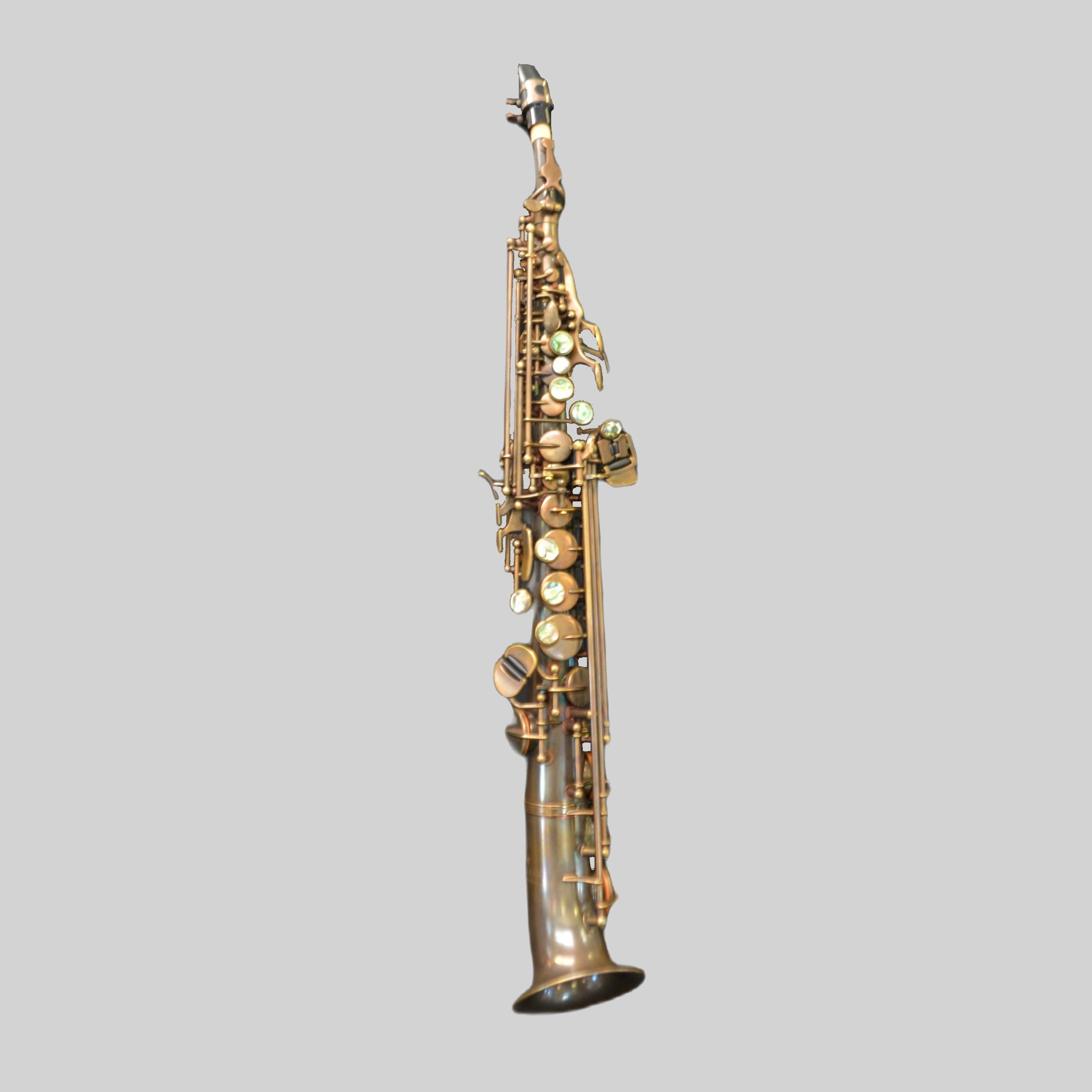 Schiller Elite V Semi Curved Soprano Saxophone Aged Brass Plate