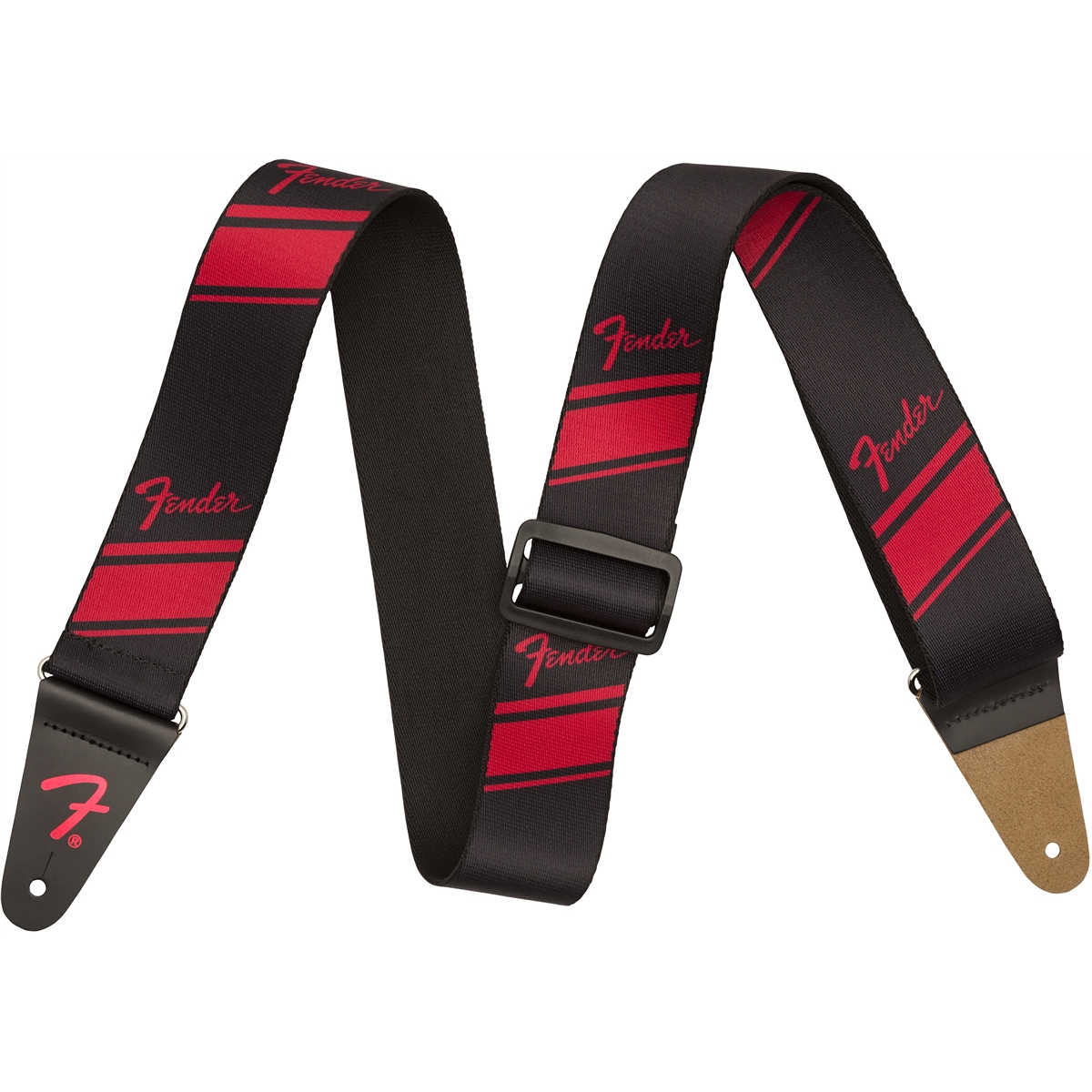 Fender® Nylon Competition Stripe Strap, Ruby