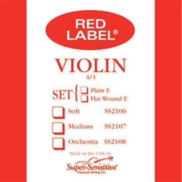 Super Sensitive Red Label Single Violin String - A