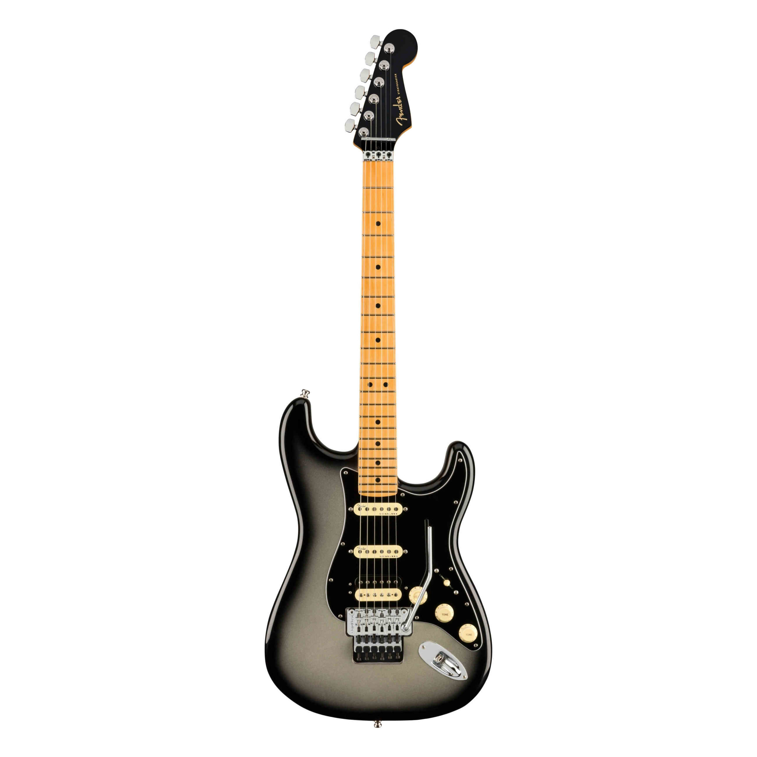Fender American Ultra Luxe Stratocaster® Floyd Rose® HSS, Maple Fingerboard, Silver Burst