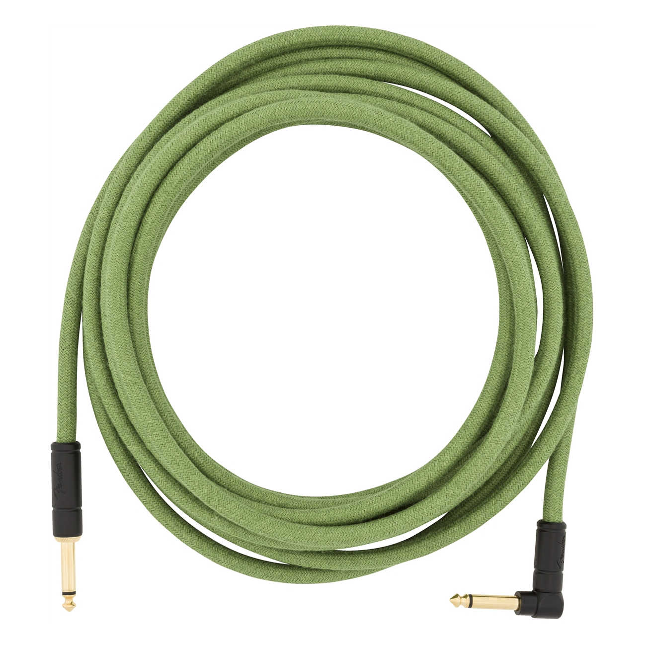 Fender Festival Hemp Instrument Cables,18.6 FT,Green
