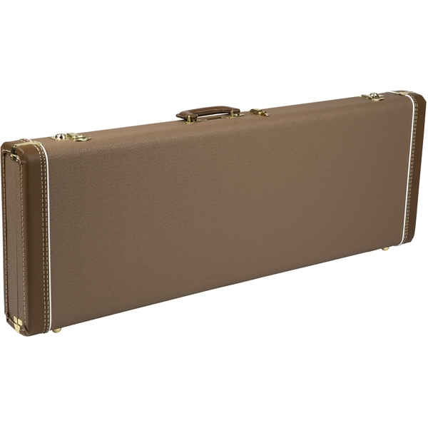 Fender G&G Deluxe Hardshell Cases - Stratocaster®/Telecaster®, Brown with Gold Plush Interior