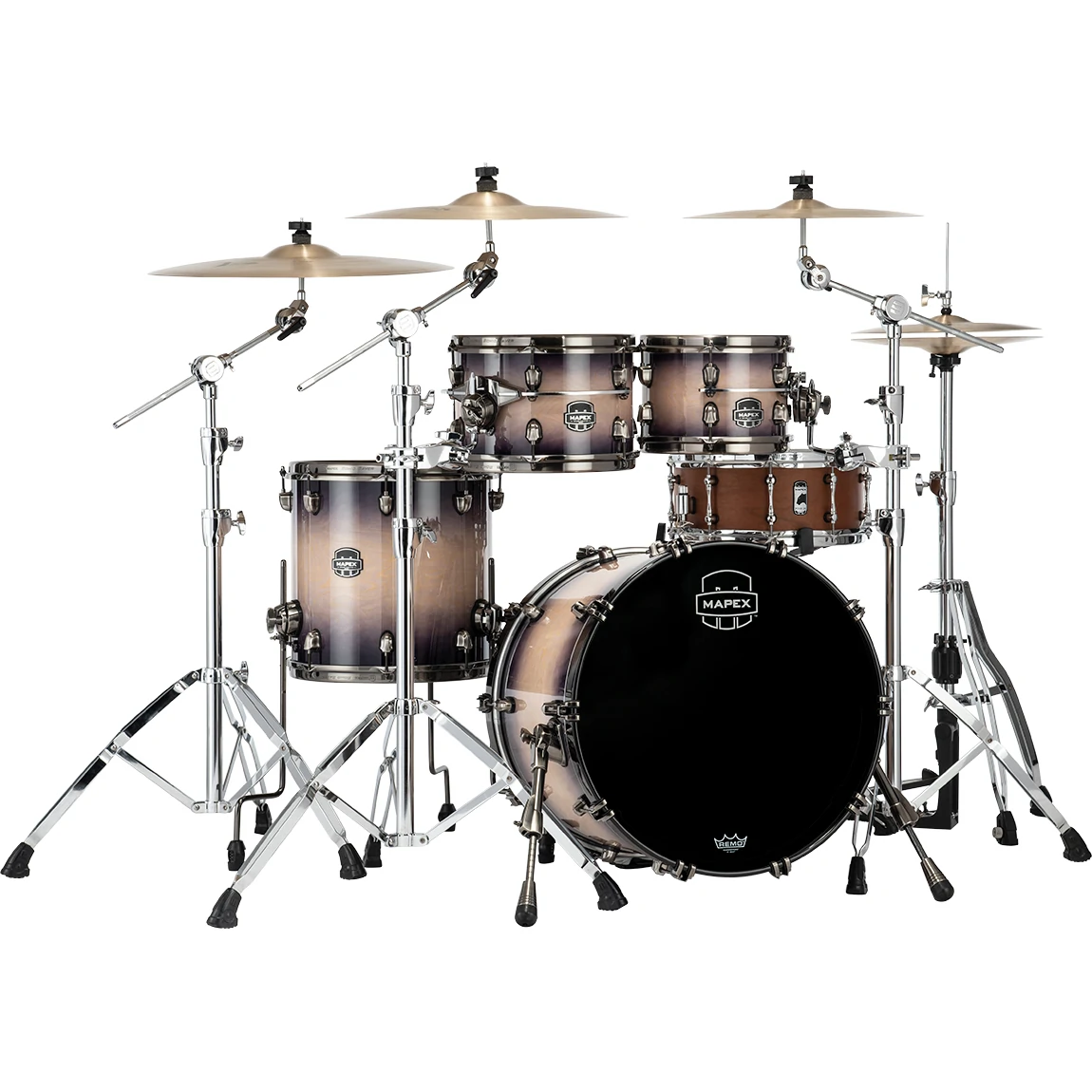 Mapex Saturn Evolution Fusion Birch 4-Piece Shell Pack - Exotic Violet Burst Lacquer