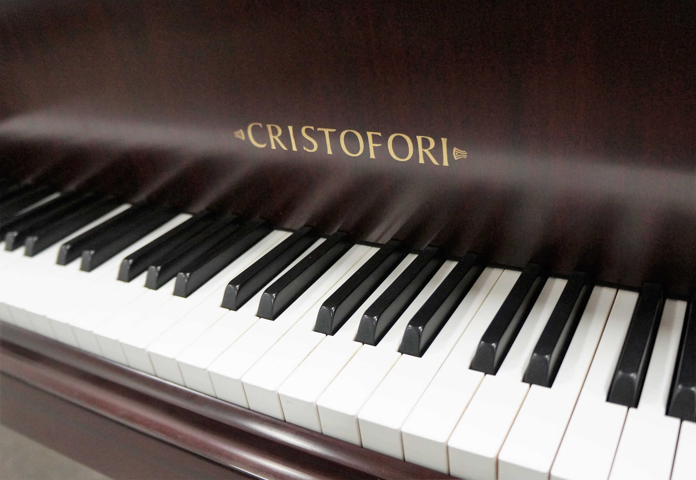 Cristofori Grand Piano Cherry Mahogany Finish